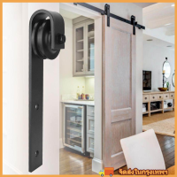 wjhh 1 คู่ Mute เหล็กคาร์บอนรางเลื่อนรอก TRACK Sliding Barn Door Kit รางล้อเลื่อนชุดเลื่อนประตูยุ้งข้าวชุดเครื่องมือ