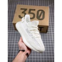 2023 Original 2.13 from Wholesaler】uninisex 350 Boost V2 Triple White Cutout White Ice Cream Running Shoes For Women Sneakers For Men