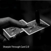 Sharpie ผ่านบัตร2.0 (ปากกาการเรียนการสอนบัตรกลไก) เทคนิคมายากล C Lose Up Magia ภาพลวงตา Mentalism กลไก P Rop มืออาชีพ