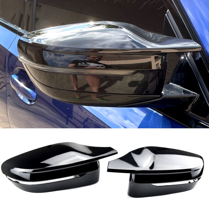 2p-bright-black-side-wing-rearview-mirror-cover-caps-for-bmw-3-series-g20-g21-g28-320d-330e-330i-340i-2019-2022-m4-style-lhd-rhd