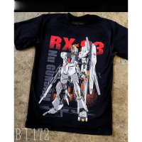 ?? [2023hotGundam tshirt] BT 172 Gundam RX-93 เสื้อยืด สีดำ BT Black Timber T-Shirt ผ้าคอตตอน สกรีนลายแน่น S M L XL XXL