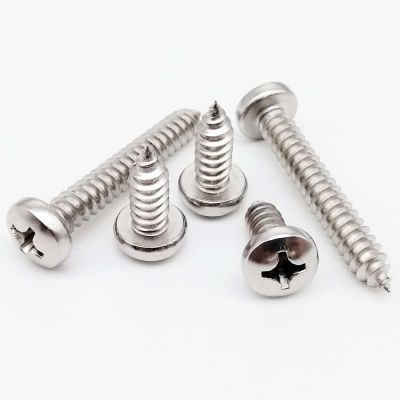5-50pcs Stainless Steel Phillips Cross Recessed PAN HEAD Self Tapping Screws from ø1.4mm to ø6mm, Length 3-100mm