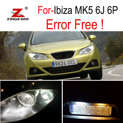 6pcs LED License plate lamp + LED parking light + side marker bulb exterior for Seat for Ibiza V MK 5 6J 6P ( 2009 to 2016 )
