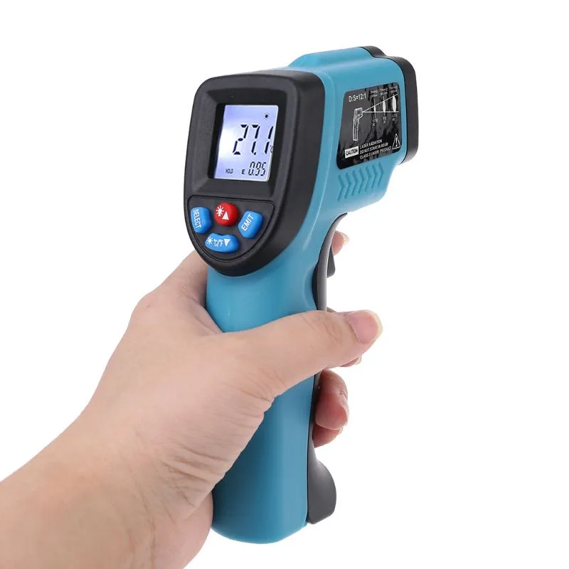 HW550 Digital LCD Infrared Thermometer Non-Contact Laser Industrial  Pyrometer Temperature Gun - Orange Wholesale