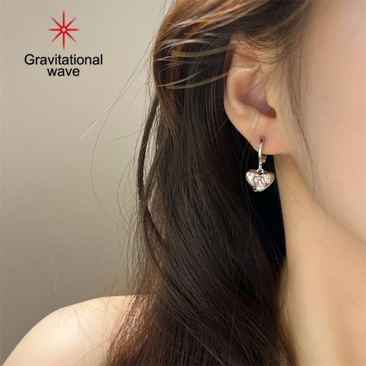 gravitational-wave-1คู่ผู้หญิงต่างหูฝีมือดีสะดุดตา-anti-oxidation-สวมใส่-fade-resistant-หูจี้รูปหัวใจ-sweet-cool-drop-จี้ต่างหูสำหรับออกเดท