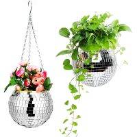 【CC】 1PCS Disco Vase Wall Hanging Pot Pots Rope Flowerpot Balcony