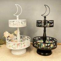 「 ANN Hardware 」สองชั้น RamadanFruit ถาด Eid Mubarak ตกแต่งขนม Cupcake Stand Holder จานอาหารค่ำสำหรับ Eid Al-Fitr Party Decor