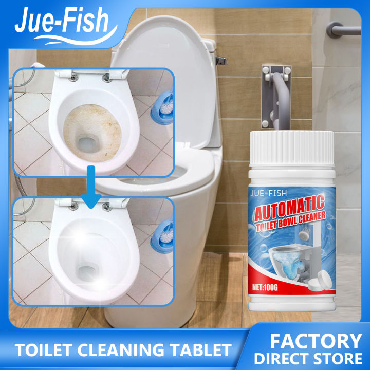 JUE-FISH Toilet Cleaning Effervescent Tablet Toilet Descaling Cleaner ...