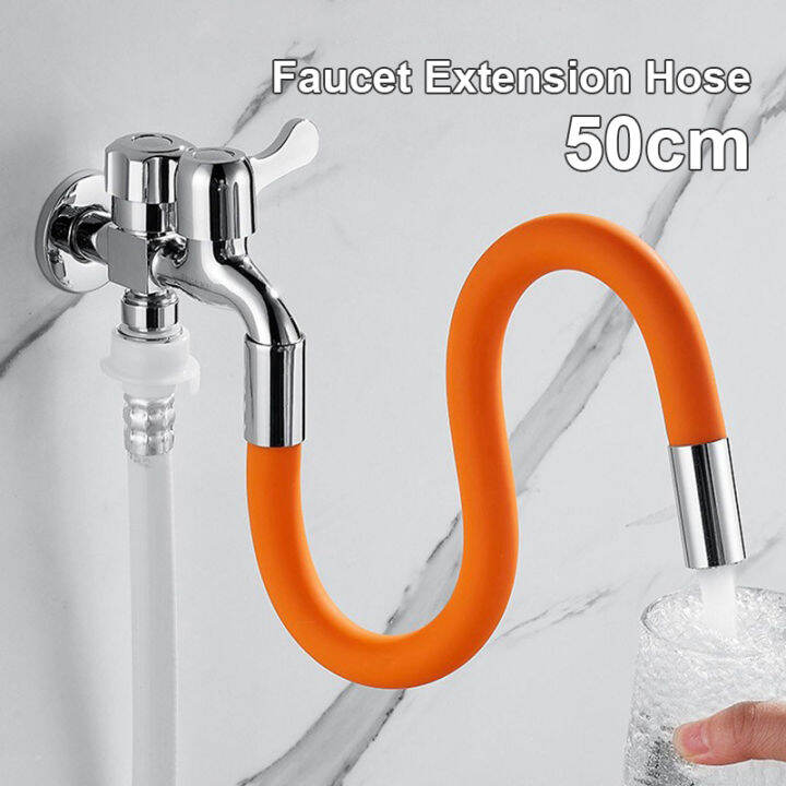 50CM New Kitchen Faucet Extension Hose Bathroom 360° Rotation Bending