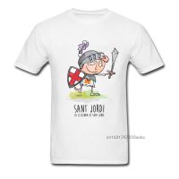 Medieval Times Warrior Print T-shirt Mens Cute Cartoon Drawing T Shirts Casual Simple Chic Cotton Tops Funny Design