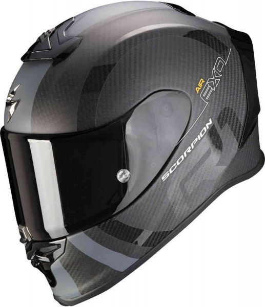 scorpion-exo-r1-carbon-air-mg-matt-black-silver-หมวกกันน็อคแบรนด์ชั้นนำระดับโลกจากยุโรป-การันตีคุณภาพจากนักแข่งระดับ-moto-gp-wsbk-moto-e-ฯลฯ