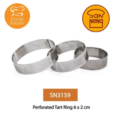 Sanneng SN3159 Perforated Tart Ring 6x2 cm / ริงค์ทาร์ต ราคาต่อ 1 ชิ้น