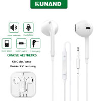 KUNAND หูฟัง นำไปใช้กับ OP VI หูฟัง earphone small talk คุณภาพสูง หัวแจ็ค 3.5 มิล เสียงดีราคาถูก เบสหนัก พร้อมส่ง.