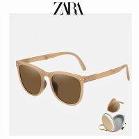 ZARAˉ Folding Sunglasses for Women Anti-ultraviolet Face Showing Small Sunscreen Korean Fashion Brown Polarizer Driving Sunglasses