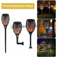 เปลวไฟ Solar 96led  Garden Light Lamp 3โหมด