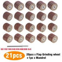 “”：{： 21PCS Sandpaper Sanding Flap Set For Dremel Rotary Tool With 3Mm Shank Grinding Wheel Head Shutter Polishing Wheels Sanding Disc