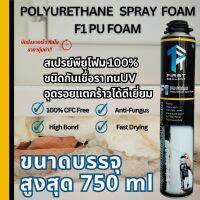 First PU FOAM พียูโฟม แถมหลอดฉีดสเปย์ สเปย์พียูอุดรอยรั่ว คุณภาพสูง ขนาด 750 มล.