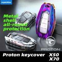 PROTON X50/X70ฝาครอบ Supreme โลหะผสมสังกะสี + หนัง Proton X50กรณี X70กรณี Proton X50 X70ฝาครอบ