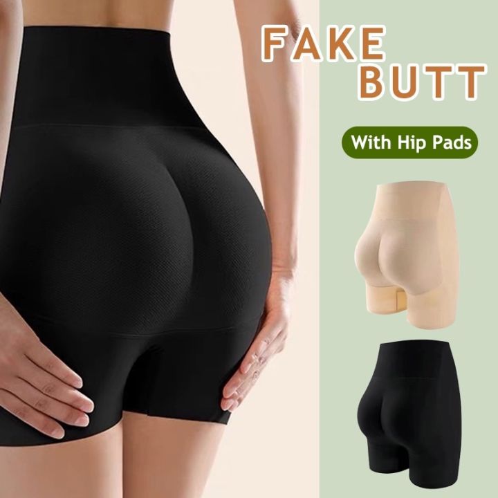 Women's High-Waisted Abdomen Buttocks Body Sculpting Breathable Fake Butt  Pants 