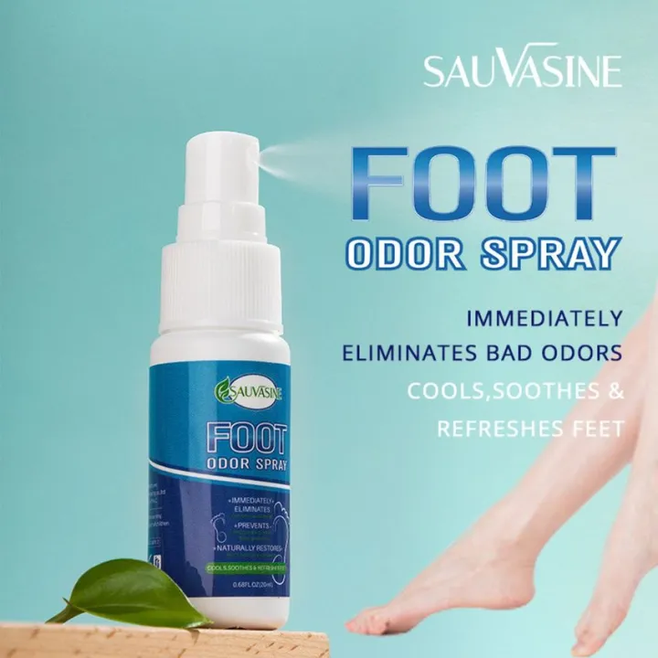 SAUVASINE Foot Cleansing Spray Foot Odor Spray Refreshing Feet Care
