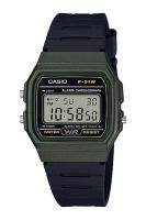 Casio Standard Digital นาฬิกาข้อมือผู้ชาย สายเรซิ่น รุ่น F-91WM,F-91WM-3A (CMG) - สีเขียวสายสีดำ