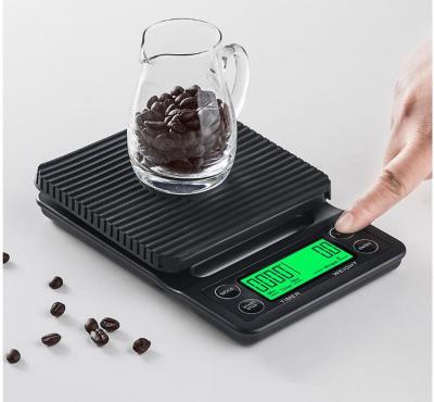 เครื่องชั่งกาแฟ Coffee Scale ตาชั่งดิจิตอล เครื่องชั่งดิจิตอล เครื่องชั่งโลหะมีค่า 3 kg/ 0.1g เหมาะสำหรับชั่งอาหาร（ไม่มีแบตเตอรี่）