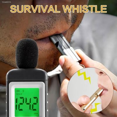 ❖▥✖ Dual-tube Survival Whistle Portable Aluminum Safety Whistle For Outdoor Hiking Camping Survival Emergency Keychain Multi Tool