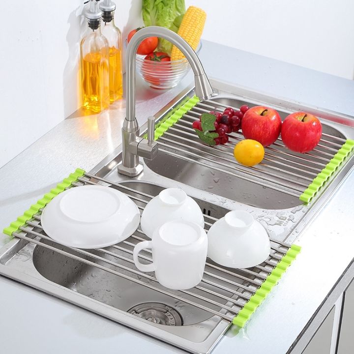 Roll Up Dish Drying Rack, Kitchen Over Sink Dish Drying Racks