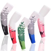 Summer UV Protection Arm Cover Cuff Sunscreen Ice Fabric Plus Size Arm Sleeves Running Fishing Arm Warmers Sports Safety Gear