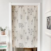 【YD】 Floral Hanging Door Curtain Cotton Half Partition Curtains Bedroom Room bathroom accessories