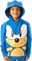 Sonic The Hedgehog Hoodie For Boys Character 3D Ears Boys Kids Blue Hooded Jumper