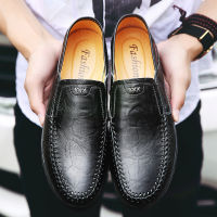 Zapatillas Hombre Genuine Leather Men Shoes 2021 Casual Slip on Formal Loafers Men Moccasins Italian Black Male Driving Shoes