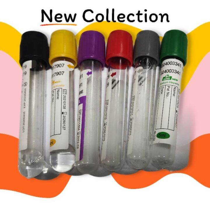 Vacutainer tube ( blue top/ green tube / edta tube/ blue tube/ yellow ...