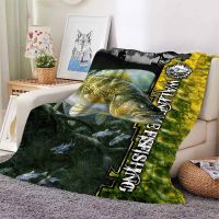 2023 Walleye Fishing Flannel Blankets Marine Organism 3D Printed Throw Blanket Office Nap Travel Portable Quilts Dropshipping