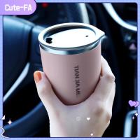 CUTE-FA 300ml สร้างสรรค์และสร้างสรรค์ ทนความร้อนทน สแตนเลสสตีลไร้สนิม แก้วมัคสำนักงาน แก้วกาแฟแก้ว เหยือกน้ำเดินทาง ถ้วยเก็บความร้อน