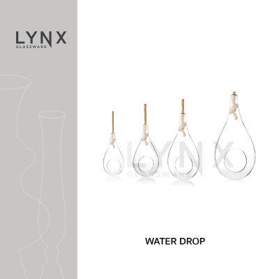 LYNX -  Water Drop  - แจกันแขวน Terrarium ทรงหยดน้ำ เนื้อใส ใส่ดอกไม้  มีให้เลือก 4 ขนาด