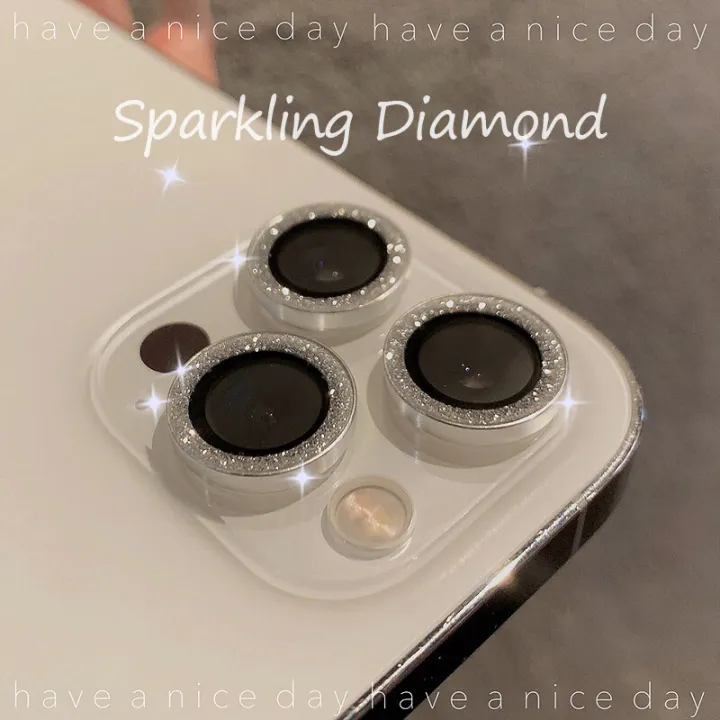1 Set Crashstar Sparkling Diamond Camera Lens Protector For Iphone 14 Pro Max Plus 13 Pro