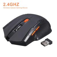 2000DPI 2.4GHz Wireless Optical Mouse Gamer สำหรับ PC Gaming แล็ปท็อป Opto-Electronic เกมเมาส์ไร้สายพร้อมตัวรับสัญญาณ USB