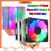 COVETX เงียบเป็นพิเศษ พัดลมระบายความร้อน RGB ฮีทซิงค์ Ventilador คูลเลอร์ หม้อน้ำซีพียูคอมพิวเตอร์ พัดลมระบายความร้อน