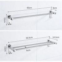 Dongqing ชั้นวางผ้าขนหนูบาร์โหนแนวนอน,แท่งผ้าเช็ดตัวสแตนเลส,แกนแขวนห้องน้ำแบบไม่เจาะรู,แท่งเดี่ยวและคู่แขวนผนังแขวนในห้องน้ำ