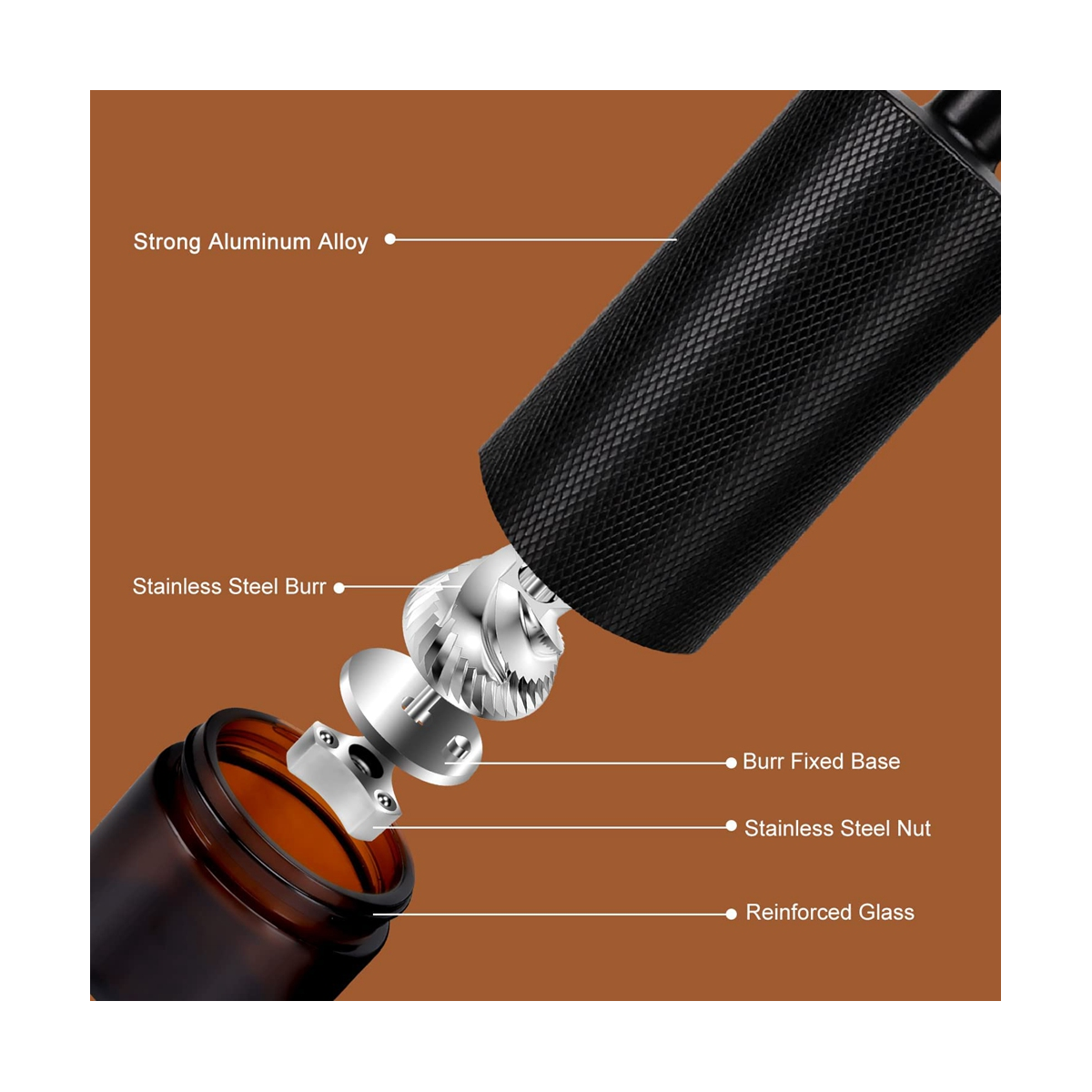 Premium CNC Stainless Steel Conical Burr Mill Manual Burr Coffee