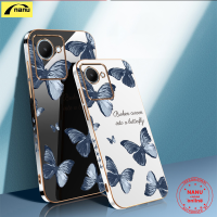 【นาโน】เคสสำหรับ C11 C3 Realme ของ OPPO C25 C25S C15 C20A C11 C21Y C25Y C2 C31 C35น่ารักรูปผีเสื้อฝาครอบแบบเป็นคู่