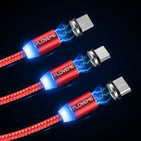 Floveme Braided Magnetic Type-C ไมโคร USB 8ขาสายชาร์จสำหรับ Android IOS