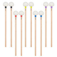 BY-03 Felt Drumsticks 1คู่ Felt Head ไม้ Handle Anti-Slip Drum Sticks Essential Of Percussion Instrument อะไหล่อุปกรณ์เสริม