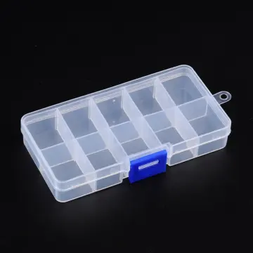 Transparent Plastic Storage Jewelry Box Plastic Compartment Adjustable  Container Storage Boxes Beads Ring Earring Organizer Case