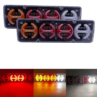 【CW】2PCS 12V 24V LED Car Truck Tail Light Trailer Rear Light ke Turn Signal Lamp Reverse Tractor Lorry Bus Campers Caravans