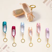 Handmade Mini Satin Pointe Shoes Keyring Ballet Shoe Keychain Ballet Accessories Ballet Charm Chain Bag Pendant Christmas Gift Key Chains