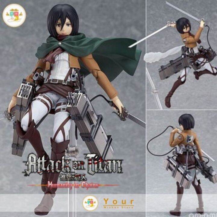 figma-203-ฟิกม่า-model-figure-ฟิกเกอร์-โมเดล-attack-on-titan-ผ่าพิภพไททัน-mikasa-มิคาสะ-15cm-ของสะสม-ของเล่น-ของเล่นถูกๆ-ของเล่นเด็ก