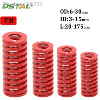 Die Model Spring Medium Load Red Compression Springs DIY Extrusion Spring Length 20mm-175mm OD 6mm-30mm ID 3mm-15mm Alloy Steel