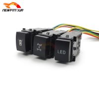 ไฟ LED ล็อคกลางสวิตช์ที่จอดรถเรดาร์ปุ่มเปิดปิดปุ่มกดสำหรับ Subaru Forester (SK) 2019 2020 2021สวิตช์อุปกรณ์เสริม